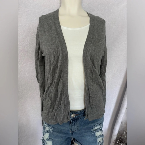 Old Navy Cardigan Sweater Knit Open Front Casual Comfy Gray M - Picture 1 of 5